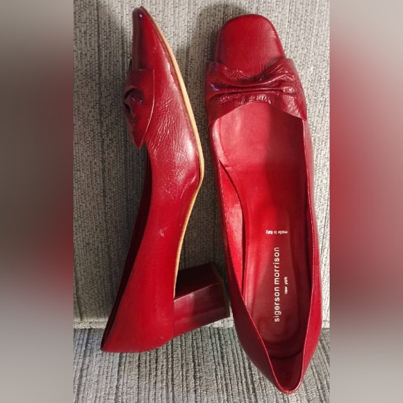 Sigerson Morrison red leather pumps - Picture 6 of 12